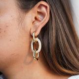 Studded Link Chain Earrings