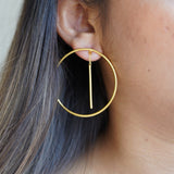 Bar Hoop Earrings