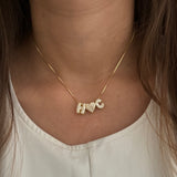 Mini Bubble Initials Love Necklace