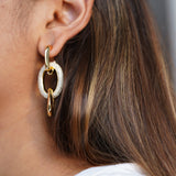 Studded Link Chain Earrings