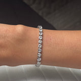 Silver Luna Tennis Bracelet