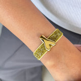 Signature Spark Initial Stretch Bracelet