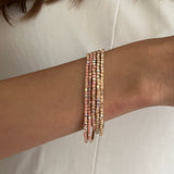 Set of 5 - Twilight Peach Confetti Bracelets