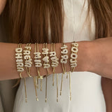 Mini Bubble Initial Name Bracelet (Bestseller)
