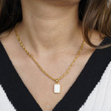 Pearl White Stone Statement Neclace