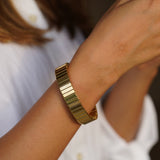Set Of 2: Multi-colour Double Link Cuff, Luster Bracelet
