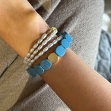 Set of 2 - Pearl Lagoon Stack - Versa Wrap and Candy Bracelet