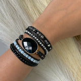 Shadowstone Luxe Stone
Wrap Bracelet