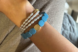 Set of 2 - Pearl Lagoon Stack - Versa Wrap and Candy Bracelet