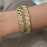 Iced Out Triangular Tennis Bracelet