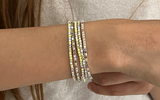 Set of 5 - Lemon Spark Confetti  Bracelets