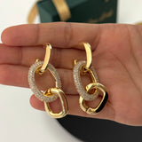 Studded Link Chain Earrings