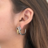Two Toned Spiral Hoops