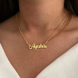 Signature Name necklace with stud