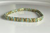 Golden Turquoise Tila Bracelet