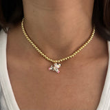 Gold Pop Dog Charm Necklace