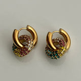 Rainbow Huggie Hoops