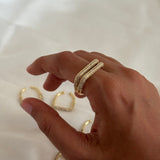 Sleek Studded Cube Ring