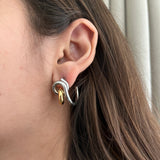 Two Toned Spiral Hoops