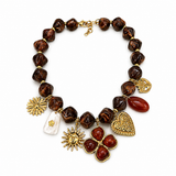 Aura Marbled Resin Charm Choker