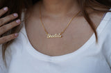 Signature Name necklace with stud