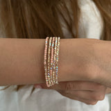 Set of 5 - Twilight Peach Confetti Bracelets