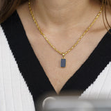 Midnight Black Stone Statement Necklace