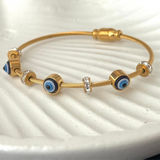 Evil Eye Cuff with Magnetic Closure