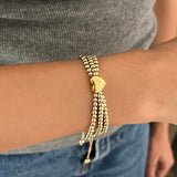 Lily Heart Bracelet