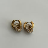 Studded Huggie Hoops