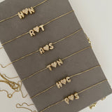 Mini Bubble Initials Love Necklace