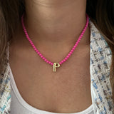 Barbie Pink Necklace with Initial (Newly Launched)