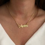 Signature Name necklace with stud