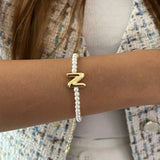 Pearl Bracelet with Initial