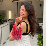 Hot Slush Pink Crystal On Cue Bag
