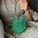 Fresh Emerald Crystal On Cue Bag