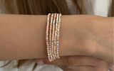 Set of 5 - Twilight Peach Confetti Bracelets