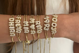 Mini Bubble Initial Name Bracelet (Bestseller)
