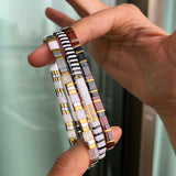 Set of 3 - Ice & Noir Tila Bracelets