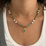 Green Dewdrop Necklace