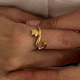 Gold Cat Ring