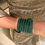 Soft Emerald Wrap Bracelet