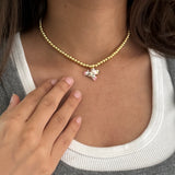 Gold Pop Dog Charm Necklace