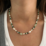 Wild Fern & Pearl Necklace