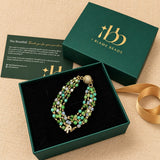 Sunshine Jade Green Initial Magnetic Bracelet