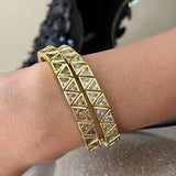 Iced Out Triangular Tennis Bracelet