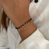 Mangalsutra Dangle Initial Bracelet