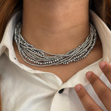 Lune Silver Magnetic Necklace