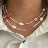 Rose Pearl Layered Necklace