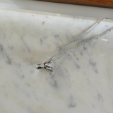 Chunky Initial Statement Necklace - Gold/Silver